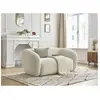 Bobochic canapé droit fixe 2 places celine tissu lisse beige CELINE