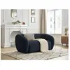 Canapé droit fixe 2 places CELINE tissu lisse Bleu foncé   BOBOCHIC TU