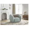Fauteuil & pouf Bobochic Fauteuil celine tissu texturé Bleu clair