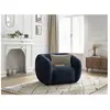 Fauteuil & pouf Bobochic Fauteuil celine tissu texturé Bleu foncé