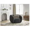 Fauteuil & pouf Bobochic Fauteuil celine tissu texturé Gris foncé