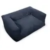Panier pour chien SALTO velours côtelé bleu foncé l (90 cm)  BOBOCHIC