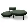 Bobochic lot de 3 tables basses gigognes eden tissu lisse vert