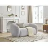 Canapé droit fixe 2 places CELINE tissu lisse Gris clair   BOBOCHIC TU