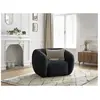 Fauteuil & pouf Bobochic Fauteuil celine tissu texturé Noir