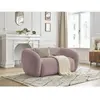 Bobochic canapé droit fixe 2 places celine tissu lisse rose CELINE