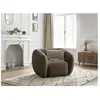 Fauteuil & pouf Bobochic Fauteuil celine tissu texturé Marron