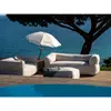 Canapé de jardin droit fixe 2 places NOUR avec bâche de protection Bobochic