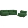 Canapé de jardin modulable GIULIA avec bâche de protection, 2 angles e...