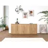 Buffet BOBOCHIC - Buffet 4 portes 200 cm BARBARA bois massif de mangui...