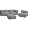 Canapé de jardin modulable GIULIA avec bâche de protection, 2 angles, ...