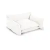 Panier pour chien PLUTO tissu texturé blanc xxl (123 cm)  BOBOCHIC