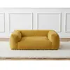 Panier pour chien SALTO tissu imitation fourrure Jaune   BOBOCHIC TU