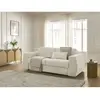 Canapé droit convertible HUGO ouverture express gros côtelé beige 140x...