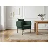 Fauteuil de table GABIN tissu velours côtelé vert   BOBOCHIC