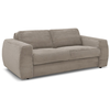 Canapé droit convertible HUGO ouverture express gros côtelé taupe 140x...