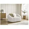 Bobochic - Accueil Séjour Fauteuil Fauteuil tina tissu bouclette Blanc