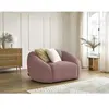 Accueil Séjour Fauteuil & pouf Bobochic Fauteuil tina velours côtelé Rose