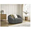 Fauteuil Bobochic Fauteuil tina tissu bouclette Gris foncé
