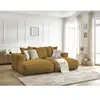 Canapé droit fixe 4 places VOLTAIRE assise profonde Jaune   BOBOCHIC TU