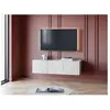 Meuble TV suspendu 3 portes 140 cm LECCE effet travertin BOBOCHIC
