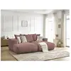 Canapé droit fixe 4 places VOLTAIRE assise profonde Rose   BOBOCHIC TU