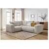 Canapé d'angle fixe modulable VOLTAIRE avec 1 chauffeuse 2 places, 1 angle et 1 chauffeuse 1 place Bobochic