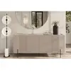 Buffet 4 portes 200 cm MATHILDE plateau effet marbre et pieds noir bei...