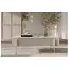 Table basse 2 tiroirs 100 cm MATHILDE plateau effet marbre et pieds or Bobochic