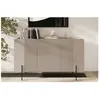 Buffet 3 portes 150 cm MATHILDE plateau effet marbre et pieds noirs Bobochic