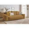 Canapé droit convertible coffre VOLTAIRE jaune   BOBOCHIC 3 places