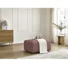 Pouf TINA velours côtelé rose BOBOCHIC