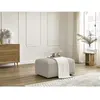 Bobochic pouf tina velours côtelé beige TINA