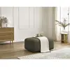Bobochic pouf tina tissu bouclette vert TINA