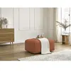 Pouf TINA tissu bouclette orange BOBOCHIC