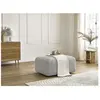 Bobochic - Pouf Pouf tina tissu bouclette Gris clair