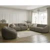 Ensemble canapé droit fixe 3 + 2 places + fauteuil TINA tissu bouclette Bobochic