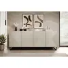 Bobochic - Buffet Buffet 4 portes 200 cm alice pieds en métal Beige