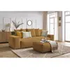 Canapé droit convertible coffre VOLTAIRE avec pouf Jaune BOBOCHIC TU
