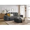 Canapé droit convertible coffre VOLTAIRE avec pouf Bobochic