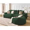 Canapé d'angle réversible VOLTAIRE velours côtelé avec pouf Bobochic