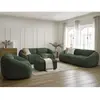 Ensemble canapé droit fixe 3 + 2 places + fauteuil TINA velours côtelé avec pouf Bobochic