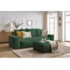 Canapé droit convertible coffre VOLTAIRE avec pouf Vert BOBOCHIC TU