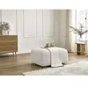 Accueil Séjour Pouf Bobochic Pouf tina tissu bouclette Blanc