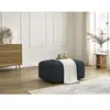 Bobochic pouf tina tissu bouclette bleu foncé TINA