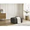 Bobochic pouf tina velours côtelé taupe TINA