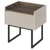 Table de chevet BOBOCHIC - Table de chevet 1 tiroir LOUNA beige et eff...