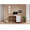 Bobochic bureau 1 porte et 1 tiroir alice pieds en métal blanc ALICE