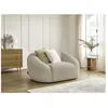 Fauteuil Bobochic Fauteuil tina tissu bouclette Beige