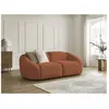 Bobochic canapé droit fixe 2 places tina tissu bouclette orange TINA